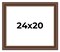 Traditional Brown Picture Frame - UV Acrylic, Backing Board, Hanging Hardware Included